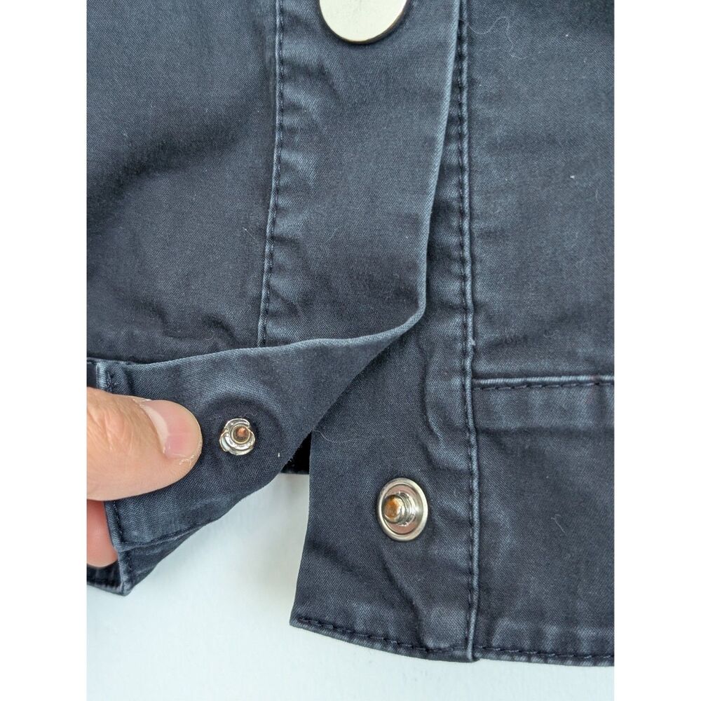 Lafayette 148 Navy Snap Button Collared Lightweig… - image 8